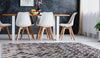 Luxury Geometric Contemporary Handmade Leather Gau Chess Beige/BrownArea Rug Carpet