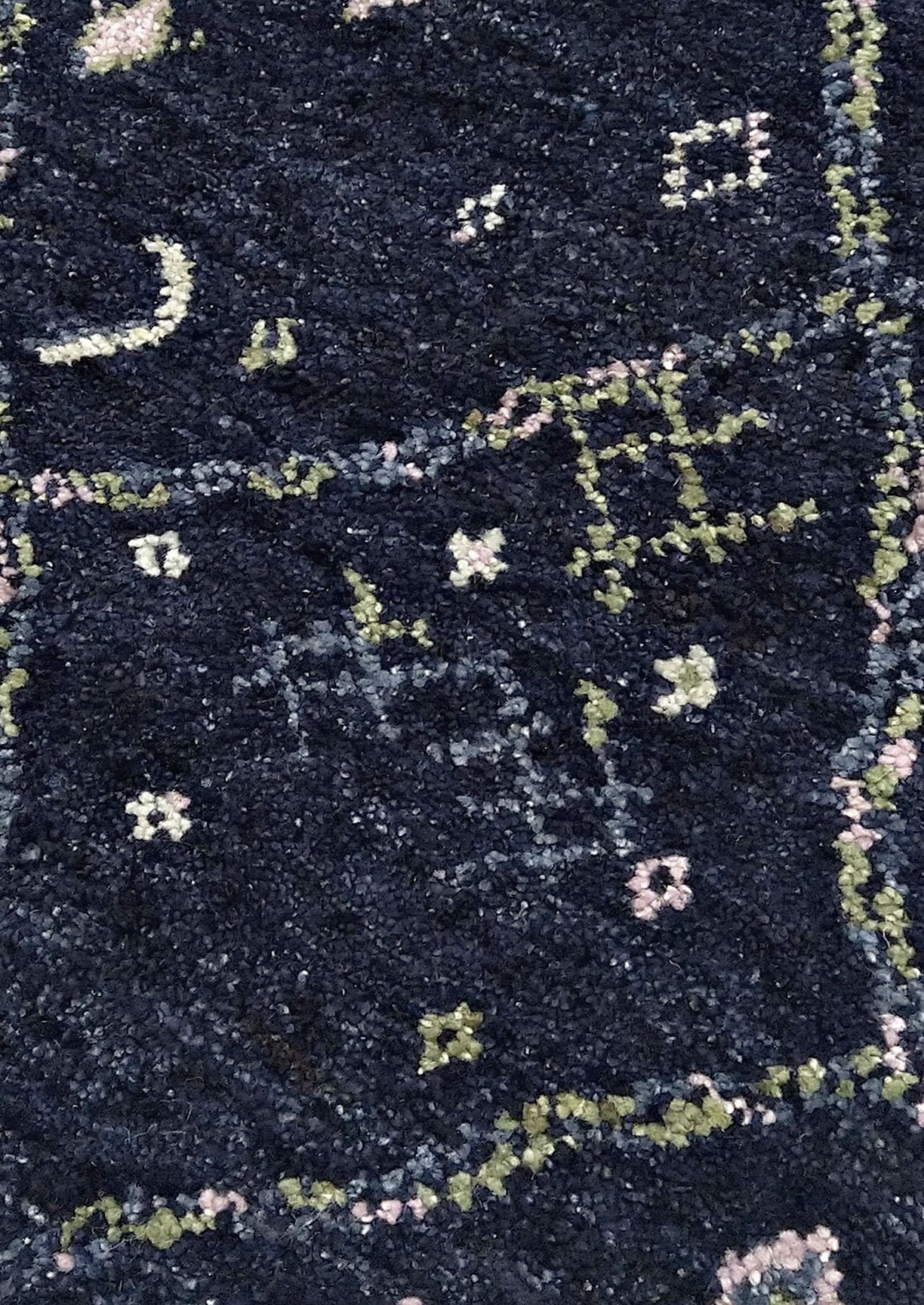 MAT Moroc Beni Traditional Geometric Knotted Navy/Multi Area Rug Carpet - Mat Living ,moroccan rugs,moroccan rugs dubai,moroccan rugs online