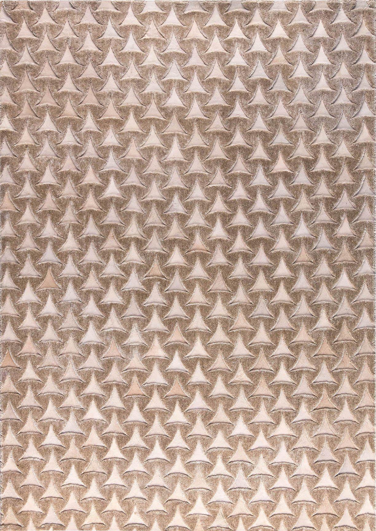 Luxury Contemporary Geometrical Leather Hand Tufted Rio Cobalt/Indigo Area Rug Carpet