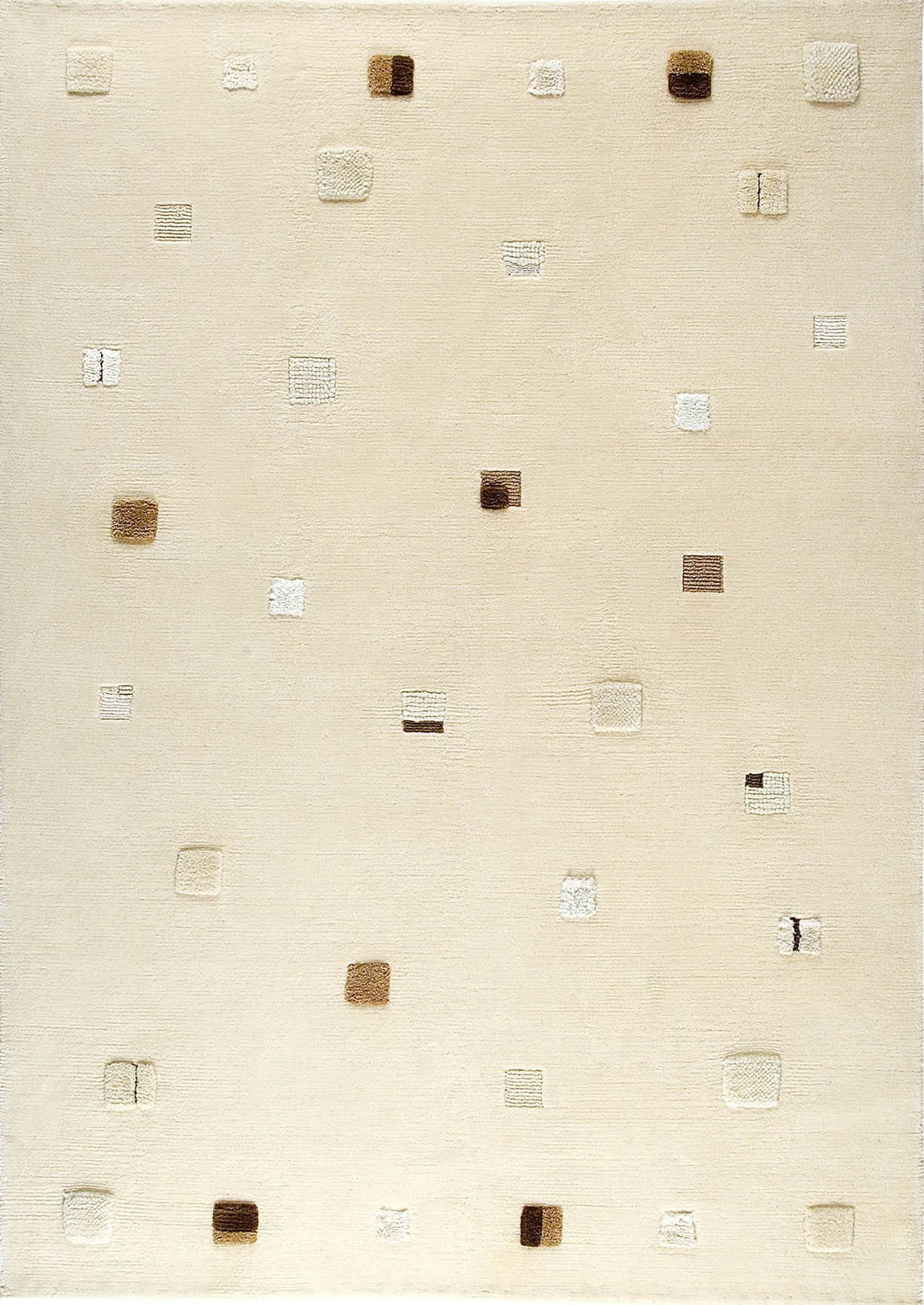 Hand Knotted Abstract Geo Colombia White Area Rug Carpet Sale