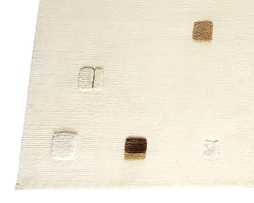Hand Knotted Abstract Geo Colombia White Area Rug Carpet Sale