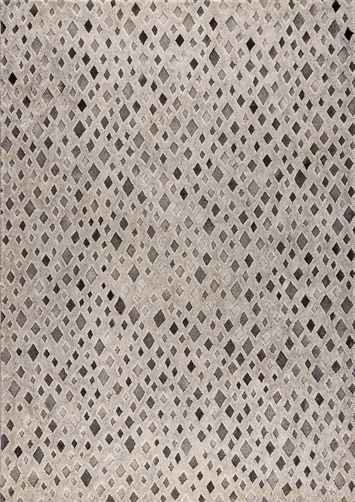 Luxury Geometric Contemporary Handmade Leather Tufted Rio Galaxy Natural Area Rug Carpet