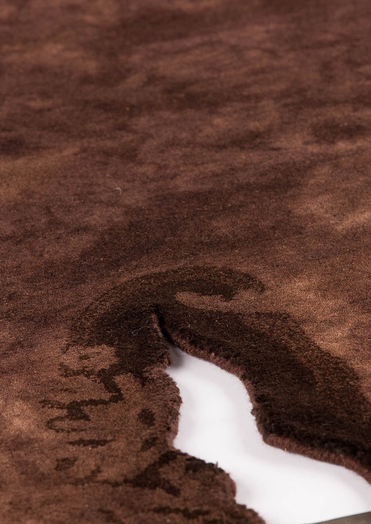 Vintage Luxury Contemporary Burnout Abstract Tufted Jalwa 1 Brown Area Rug Carpet - Mat Living