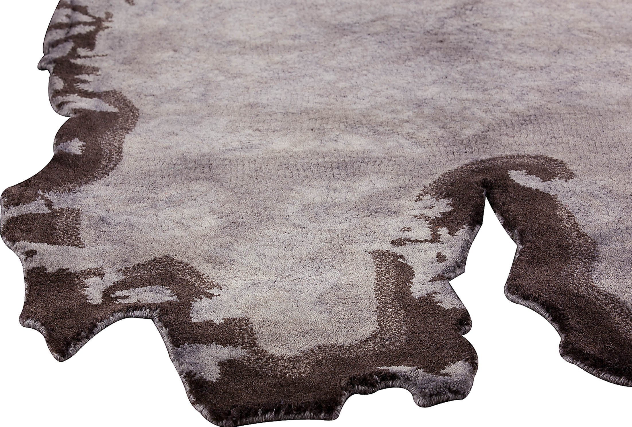 Vintage Luxury Contemporary Burnout Abstract Tufted Jalwa 1 Silver/Grey Area Rug Carpet - Mat Living ,modern silver rug