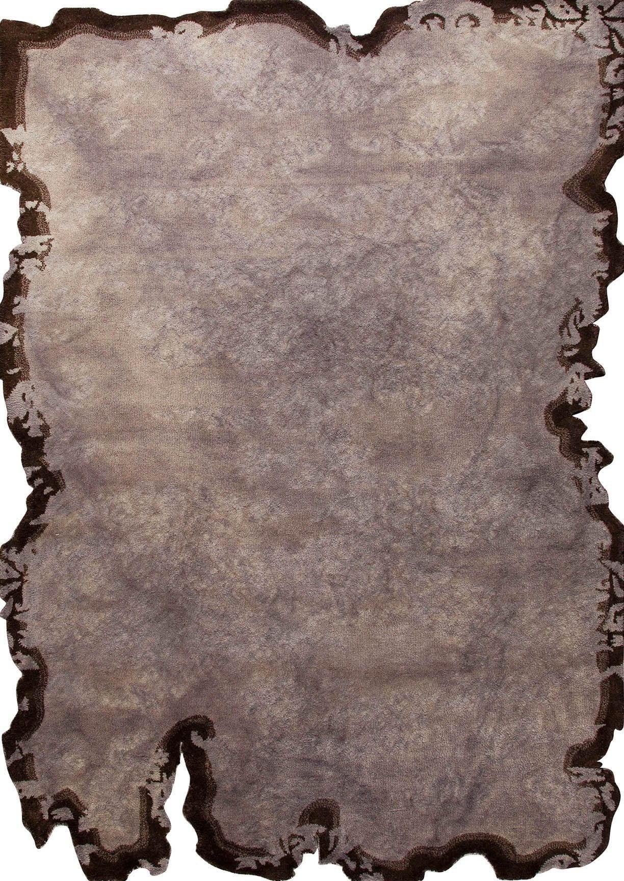 Vintage Luxury Contemporary Burnout Abstract Tufted Jalwa 1 Silver/Grey Area Rug Carpet - Mat Living ,silver rug