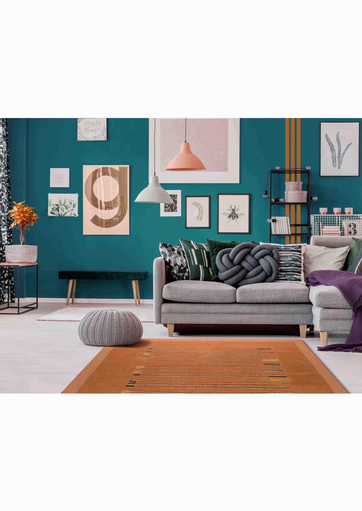 Contemporary rug, hand tufted rug, orange rug,bedroom for area rug, grey rug in USA, area rug in USA, black and white rug in USA, 8x10 rug, Persian rug,