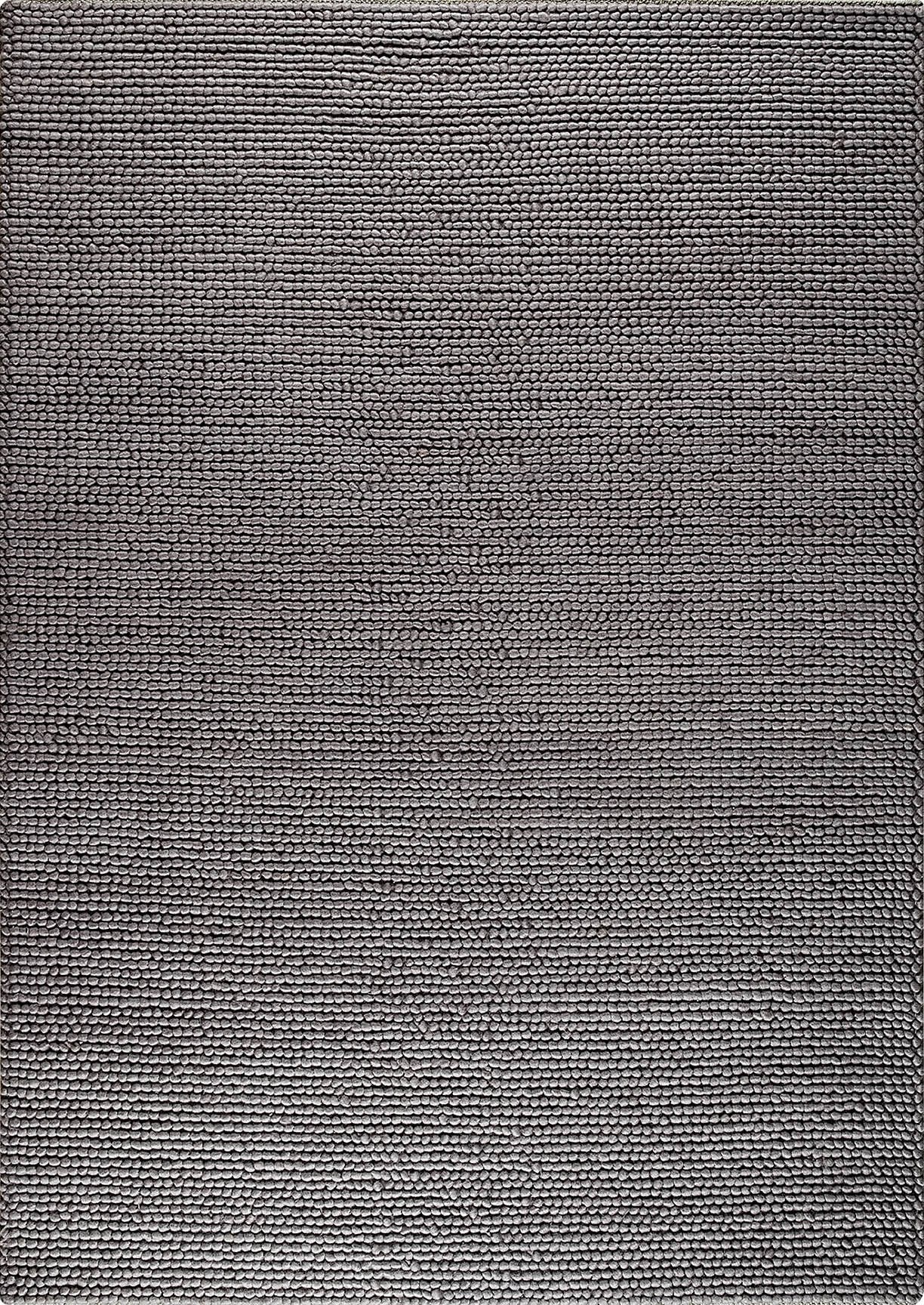 Hand-Woven Loop Texture look Ladhak Grey Area Rug Carpet
