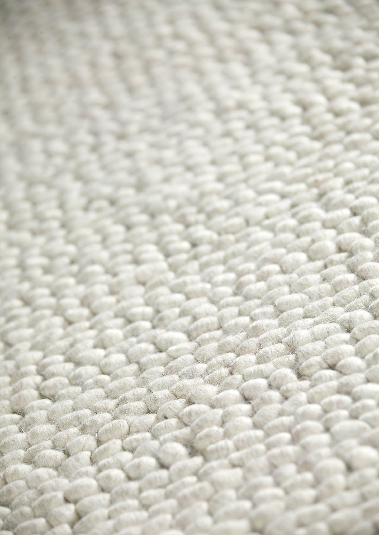 Hand-Woven Loop Texture look Ladhak White Area Rug Carpet