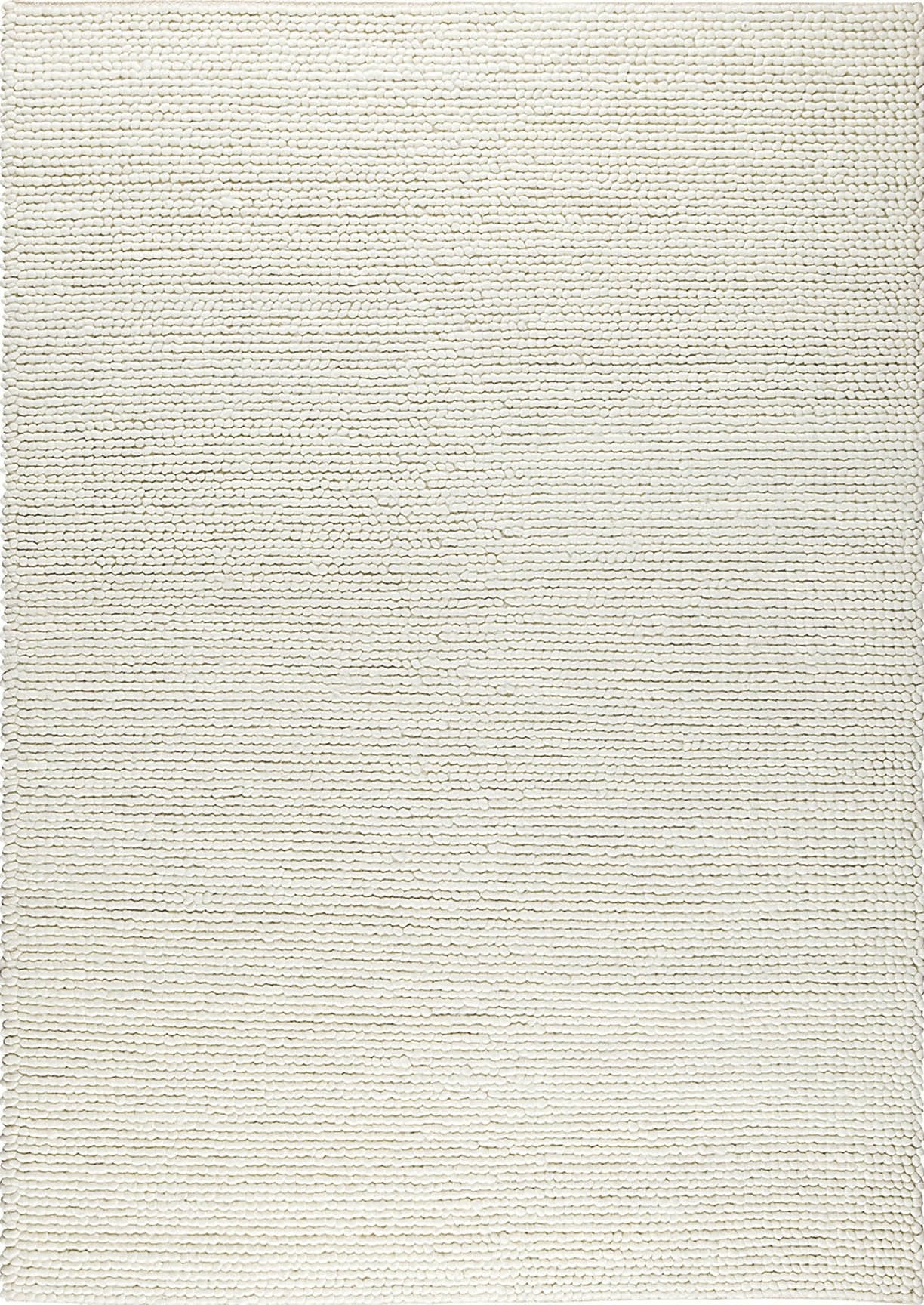 Hand-Woven Loop Texture look Ladhak White Area Rug Carpet