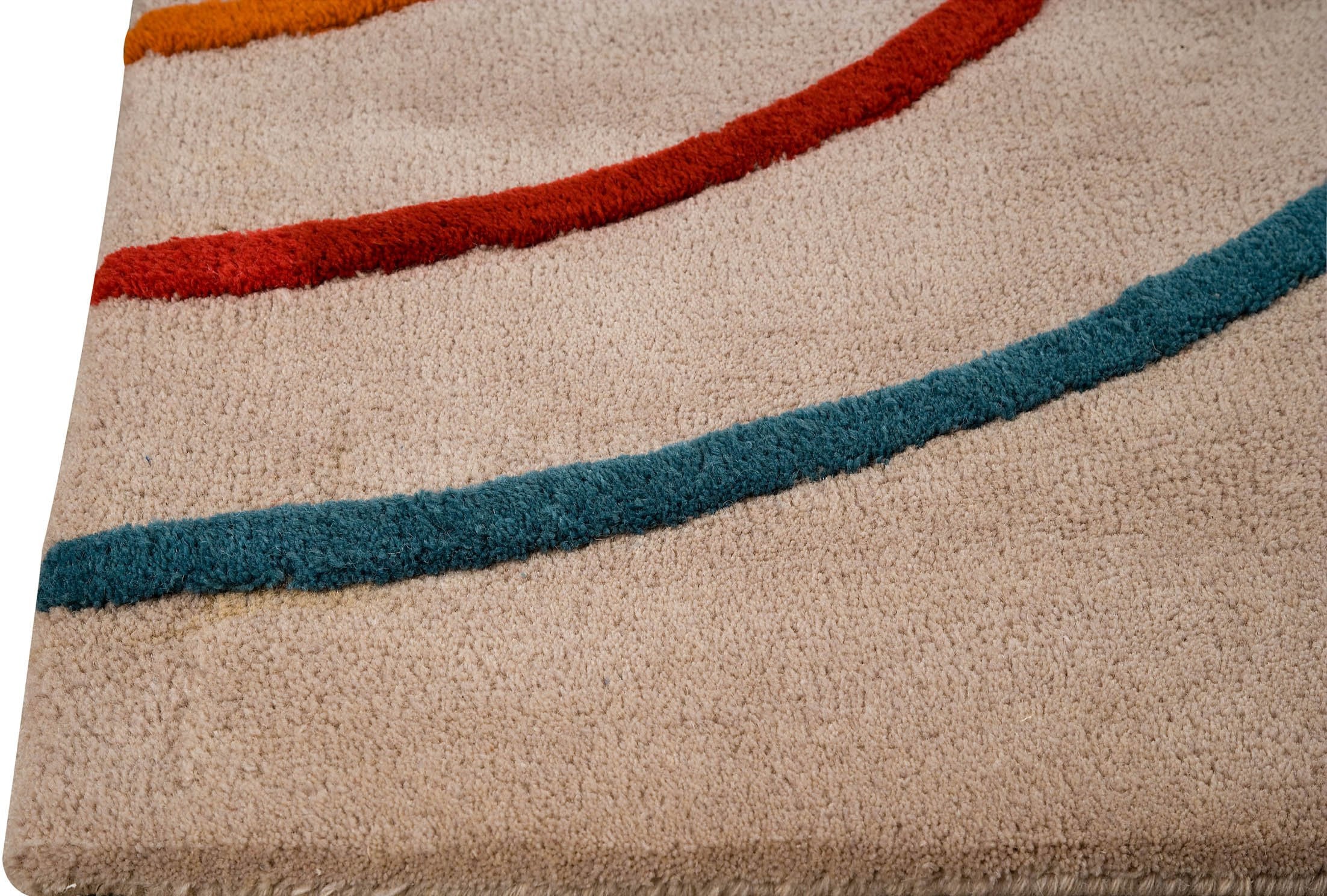 Contemporary Abstract Wave Look  Blanc Lake Placid Multi Area Rug Carpet