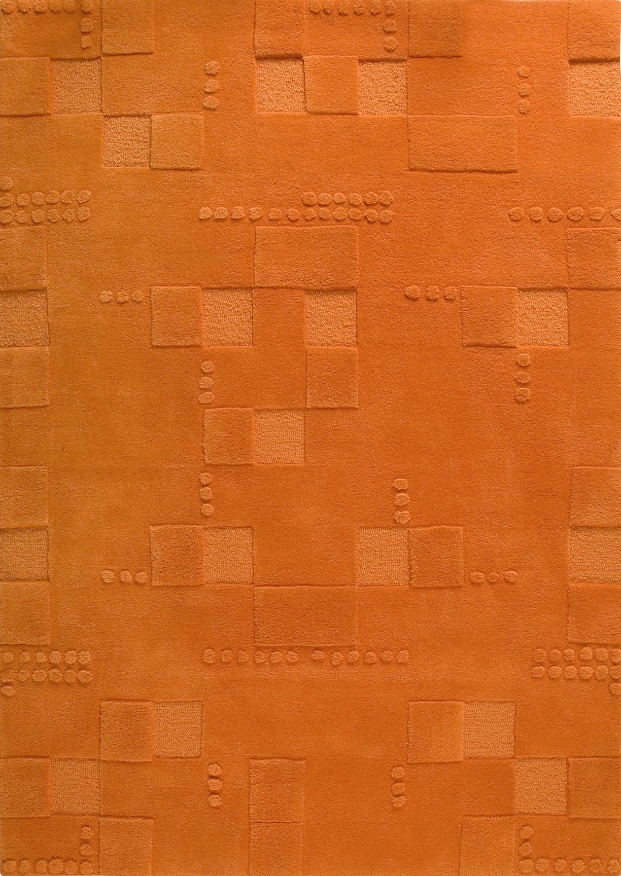Hand-Tufted Geometric Vinson Miami Orange Area Rug Carpet