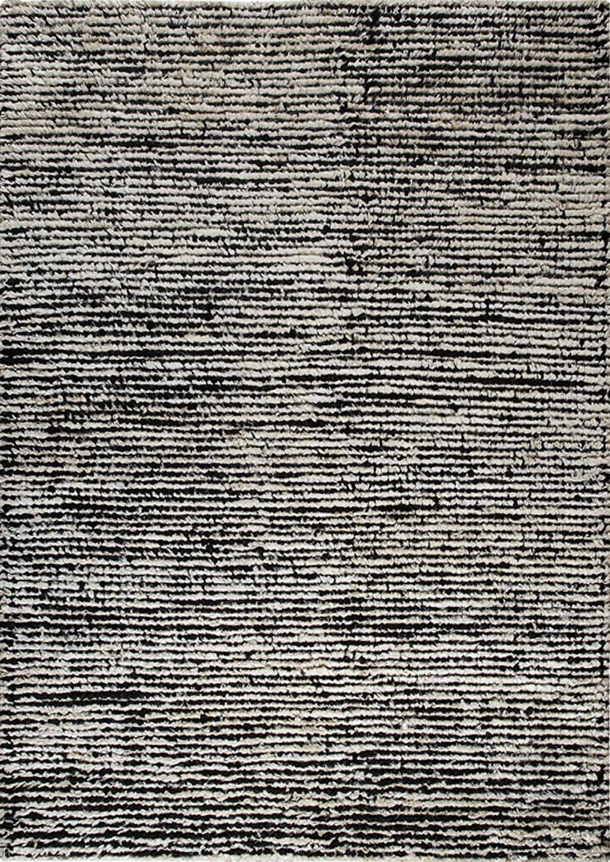 Hand-Knotted Textured Look Feel Nature White Black Area Rug Carpet Sale