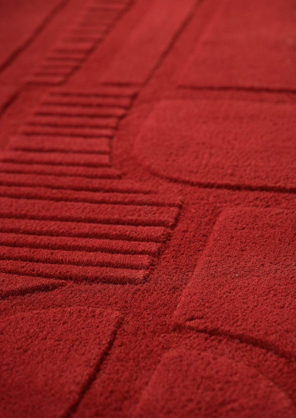 Hand-Tufted Contemporary Vinson Orlando Tomato Red Area Rug Carpet