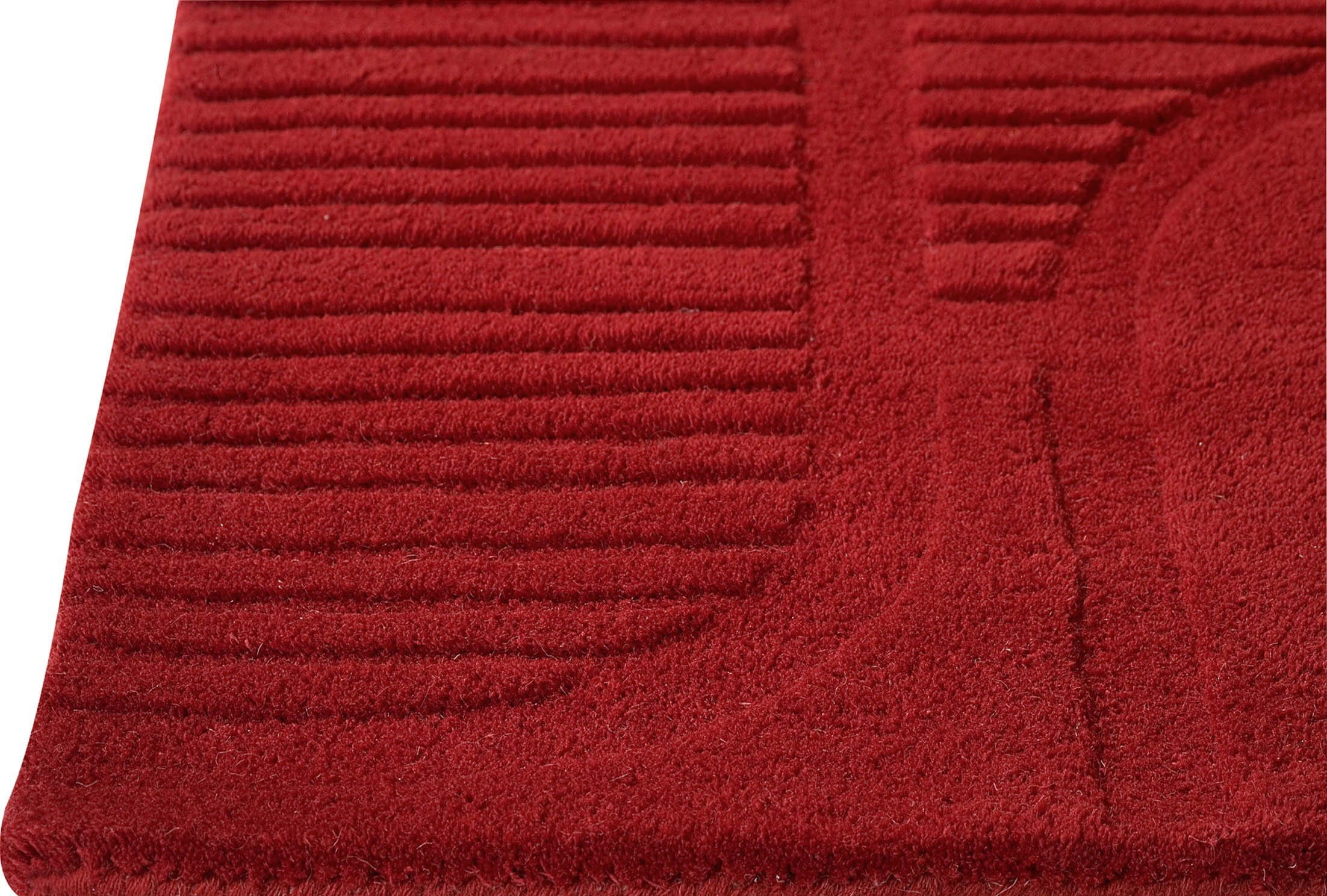 Hand-Tufted Contemporary Vinson Orlando Tomato Red Area Rug Carpet