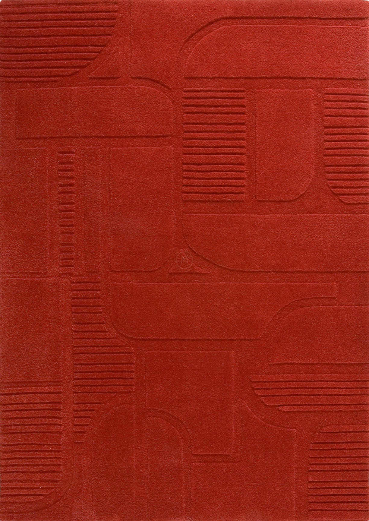 Hand-Tufted Contemporary Vinson Orlando Tomato Red Area Rug Carpet