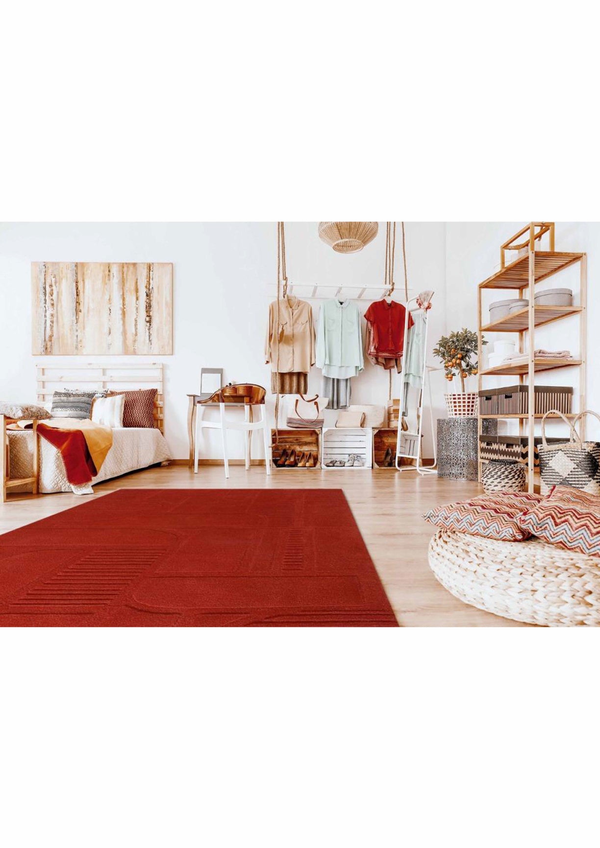 Hand Tufted Area Rug, Red Rug,  area rug for bed room , black and white rug in usa , dining room rug, 8 x 10 rug, carpet runners