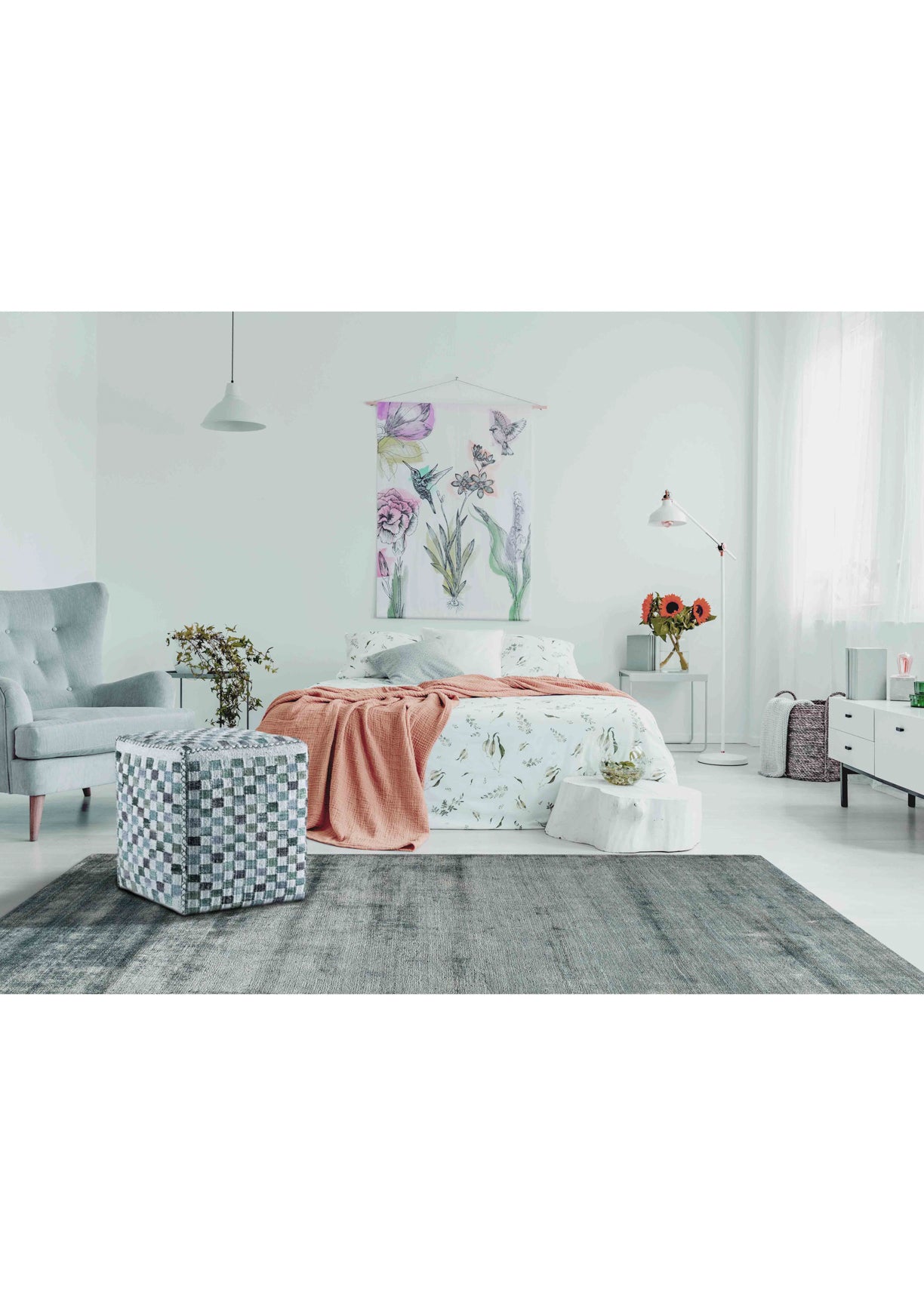 Silky Soft-feel Texture Solid Platinum bamboo Luxury Aqua Area Rug Carpet,bamboo rugs and mats