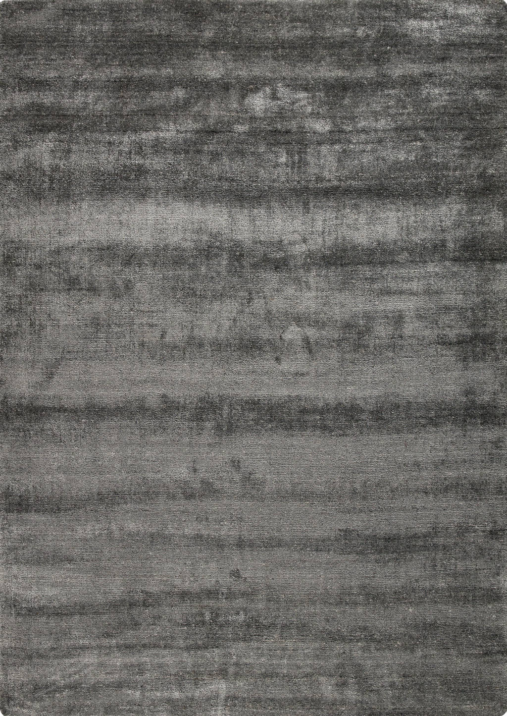 Silky Soft-feel Texture Solid Platinum bamboo Luxury Dark Grey Area Rug Carpet