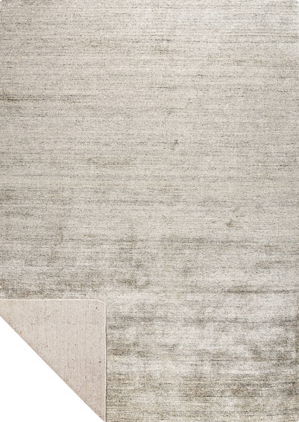 Silky Soft-feel Texture Solid Platinum bamboo Grey Area Rug Carpet