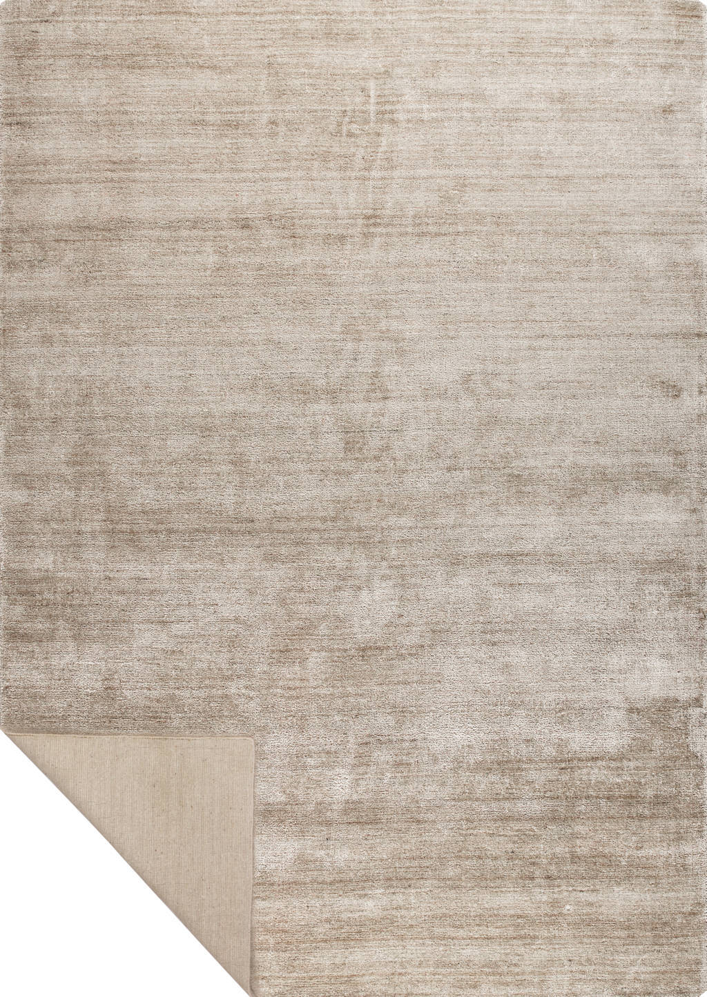 Silky Soft-feel Texture Solid Platinum bamboo Natural Area Rug Carpet