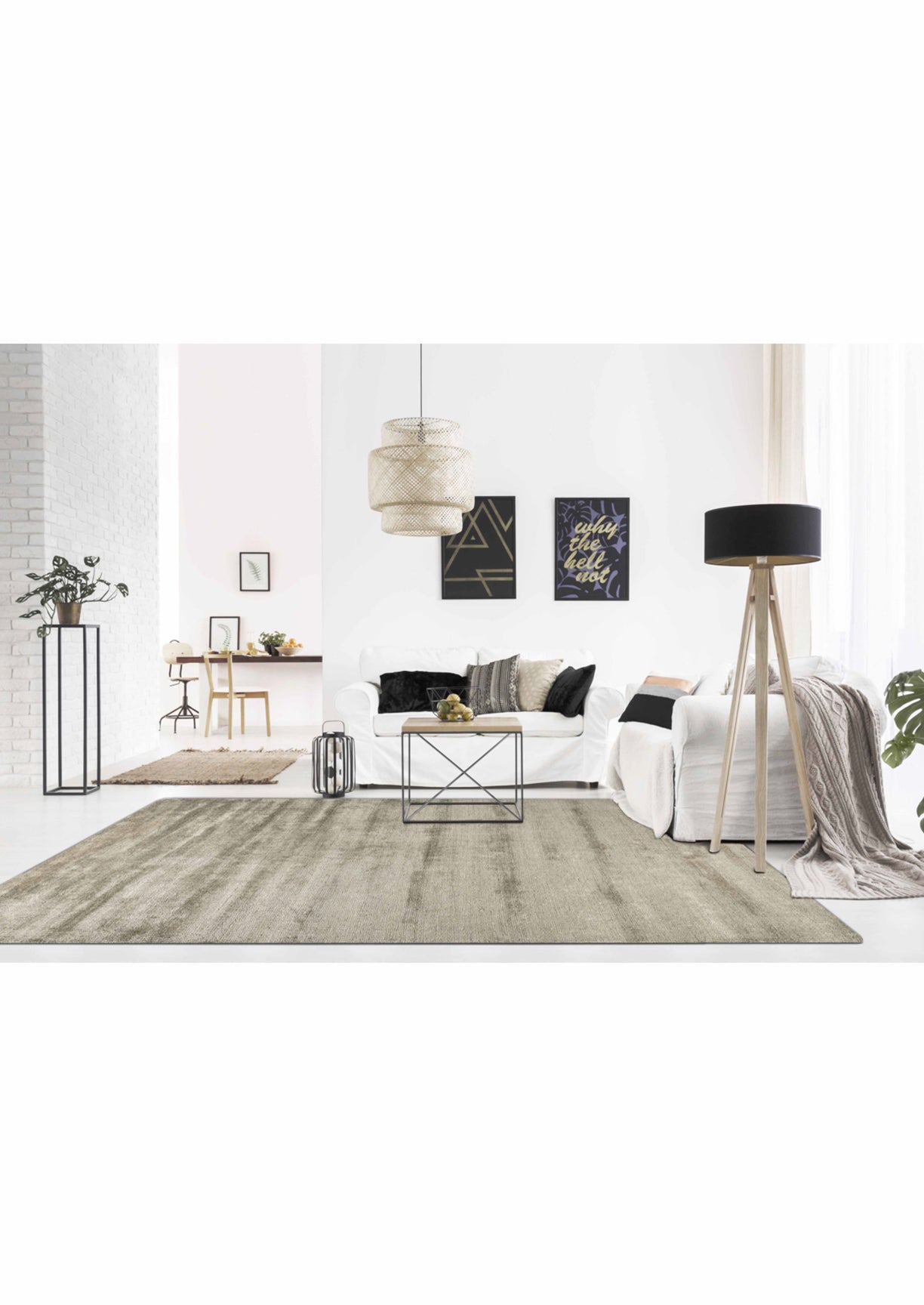 Silky Soft-feel Texture Solid Platinum bamboo Sand Area Rug Carpet,bamboo rugs and mats