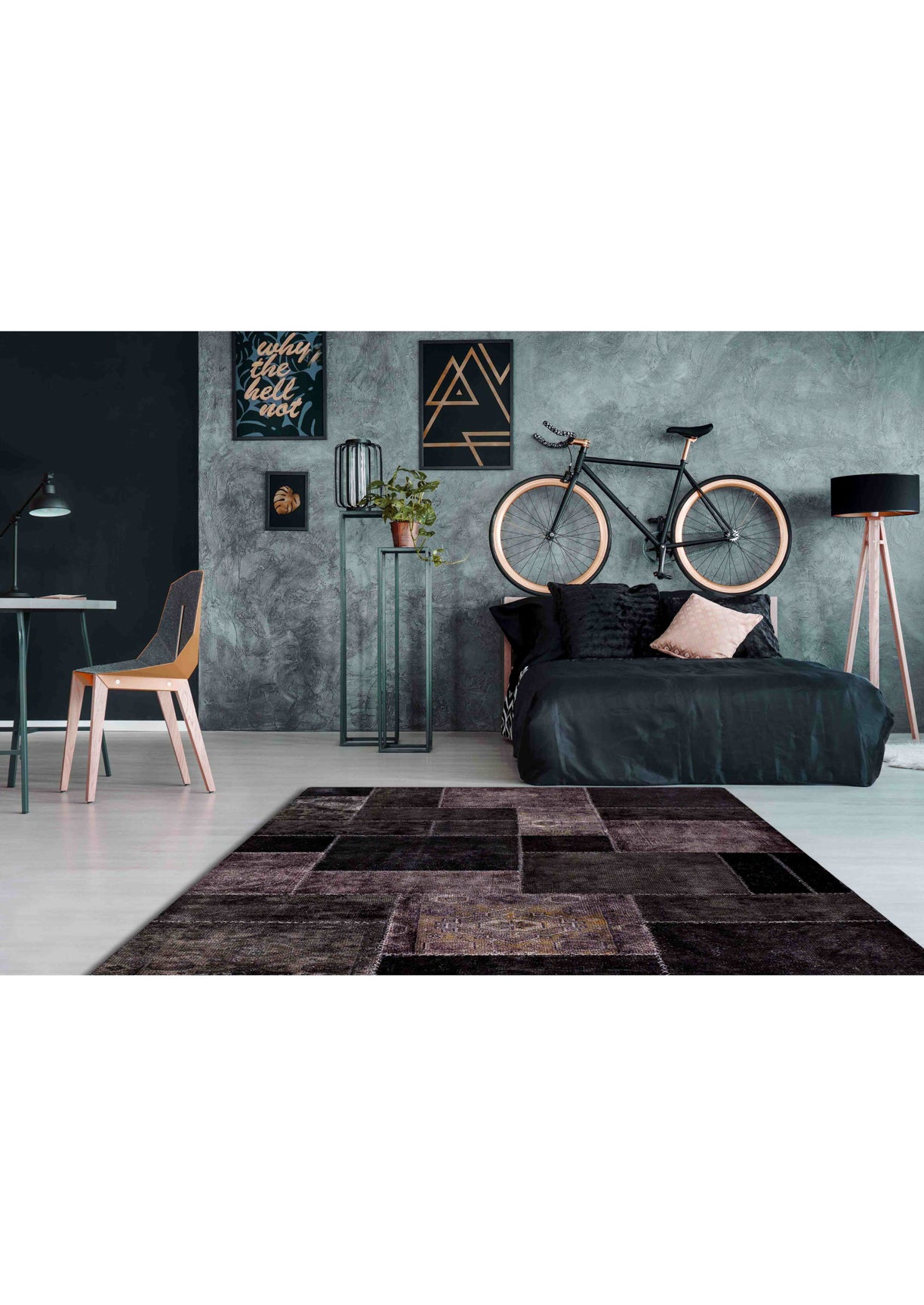 Vintage Rug, Luxury Rug, Hand Knotted Rug, Traditional Area Rug, Black Rug, Charcoal Rug,Area rug, bedroom for area rug, living room for area rug, 8x10 rug, cowhide rug, grey area rug