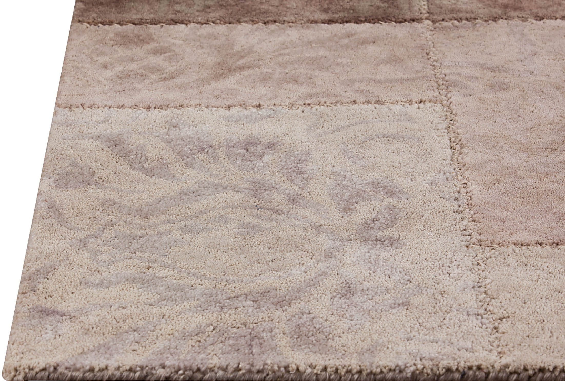 Vintage Luxury Traditional patchwork Tufted Geometric Sartaj Beige/Brown Area Rug Carpet - Mat Living