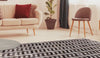 Luxury Geometric Contemporary Handmade Leather Gau Algedi Grey Area Rug Carpet, luxury area rug, contemporary area rug, handmade rugs, leather area rugs, beige area rugs, brown area rugs