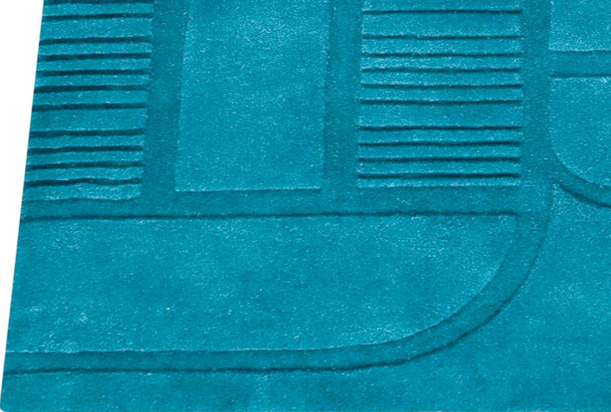 HandTufted Contemporary Vinson Orlando Petrol Area Rug Carpet