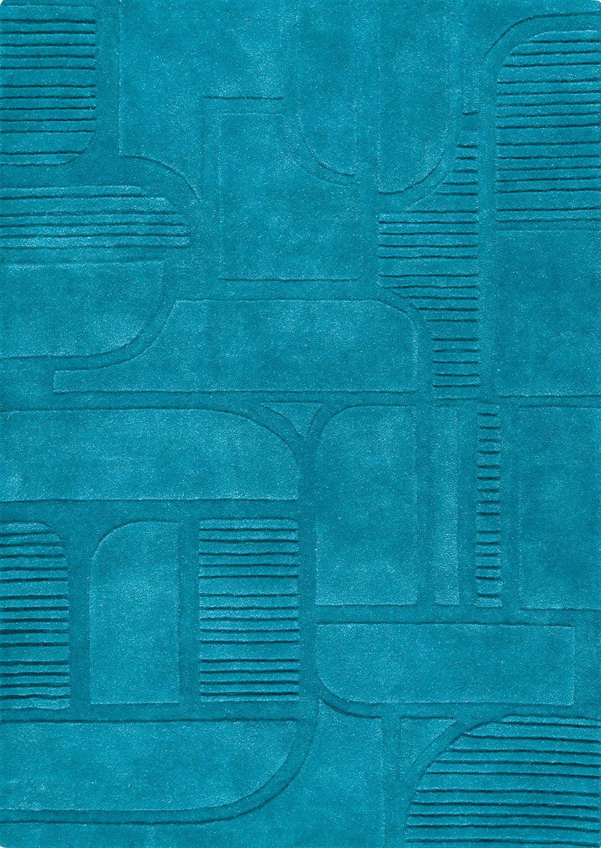 HandTufted Contemporary Vinson Orlando Petrol Area Rug Carpet