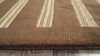 Hand Knotted Striated Pico Chicago Brown Area Rug Carpet