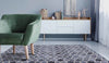 Luxury Geometric Contemporary Handmade Leather Tufted Rio Nihal Grey Area Rug Carpet