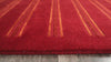 Hand Knotted Striated Pico Chicago Red Area Rug Carpet